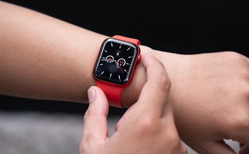 Apple Watch Series 6 40mm (4G) Viền Nhôm Vàng / Dây Cao Su Hồng - Chính hãng VN/A - Ảnh 1