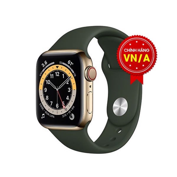 Apple Watch Series 6 40mm (4G) Viền Thép Vàng / Dây Cao Su - Chính hãng VN/A