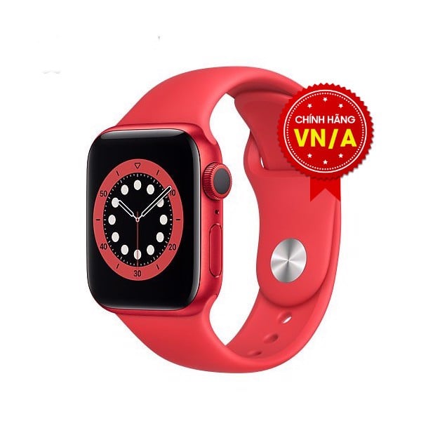 Apple Watch Series 6 40mm (GPS) Viền Nhôm Đỏ / Dây Cao Su Đỏ - Chính hãng VN/A