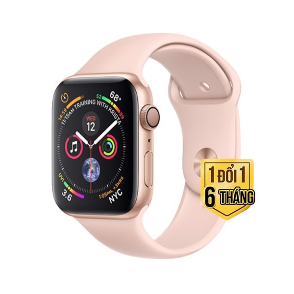 Apple Watch SE 44mm (GPS) Viền Nhôm Vàng / Dây Cao Su Hồng - Chính Hãng VN/A